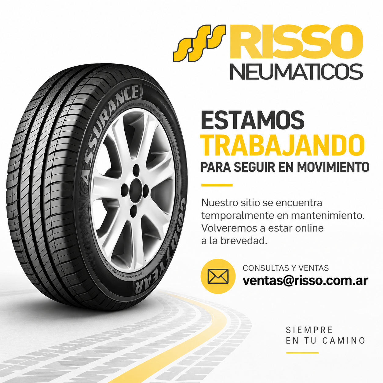Risso Neumáticos. Estamos trabajando para seguir en movimiento. Nuestro sitio se encuentra temporalmente en mantenimiento.